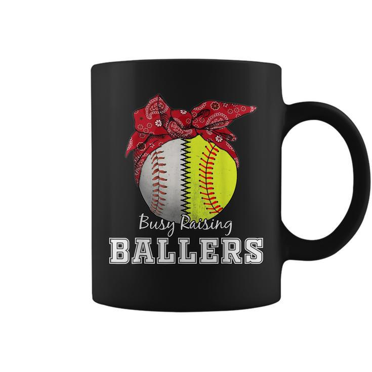 Busy Raising Ballers Softball Baseball  Baseball Mom Gift  Coffee Mug