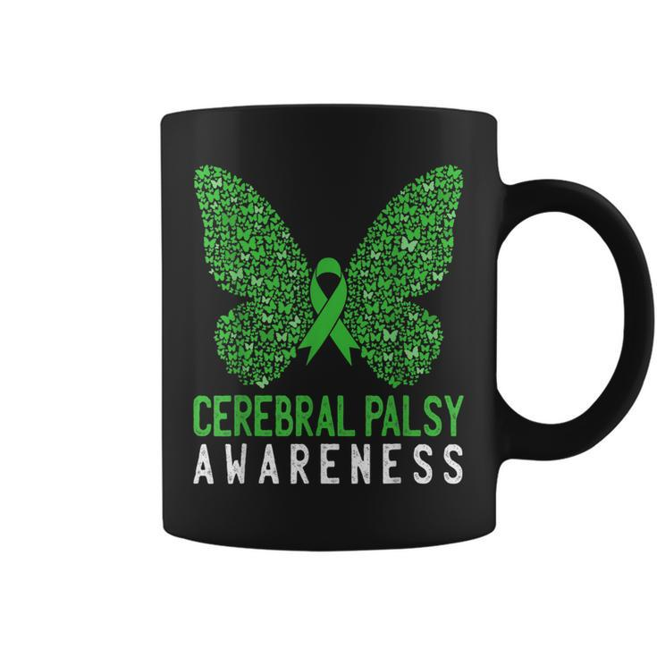 Butterfly Cerebral Palsy Awareness Cp Green Ribbon Support  Coffee Mug