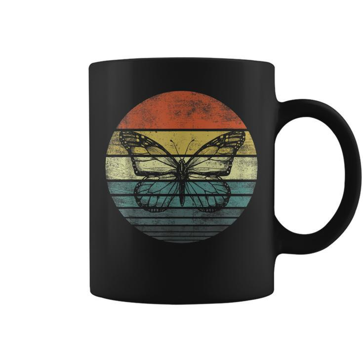 Butterfly Lover Gifts Retro Sunset Insect Monarch Entomology  Coffee Mug