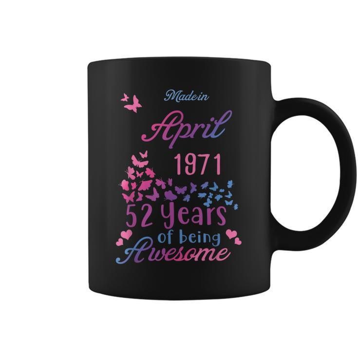 Butterfly Made In April 1971 52 Year Of Being Awesome 52  Coffee Mug