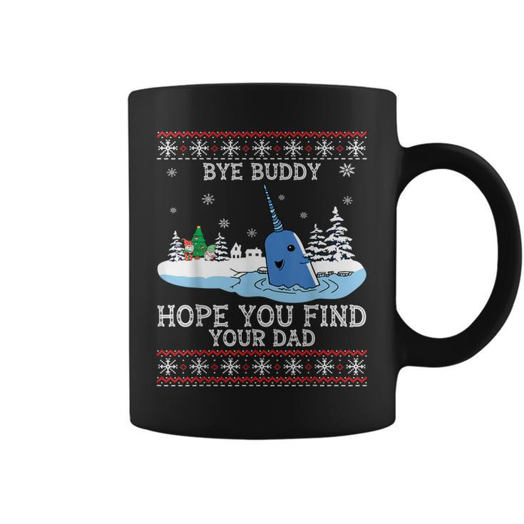 Byebuddyhopeyou Find Your Dad Whale Ugly Xmas Sweater Coffee Mug