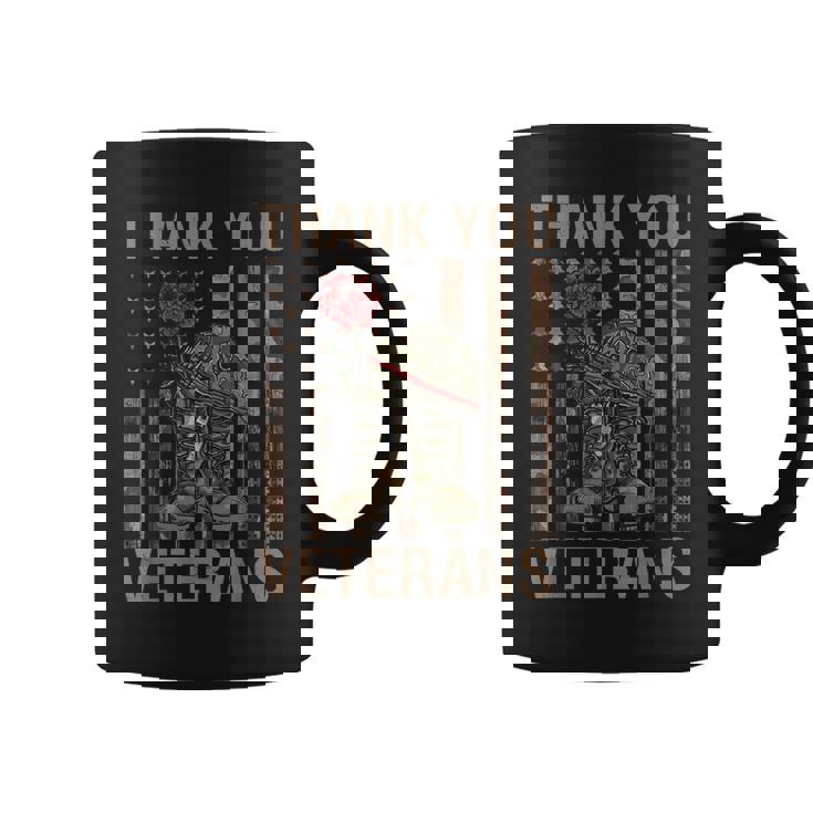 Camouflage Usa Flag Thank You Veterans For Women Men Coffee Mug