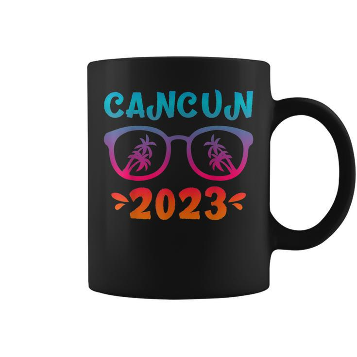 Cancun 2023 Vacation Vintage Matching Cool Glasses Souvenir  Coffee Mug
