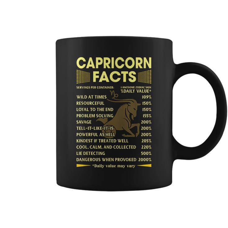 Capricorn Facts Zodiac Funny Capricorn Birthday Gift  Coffee Mug
