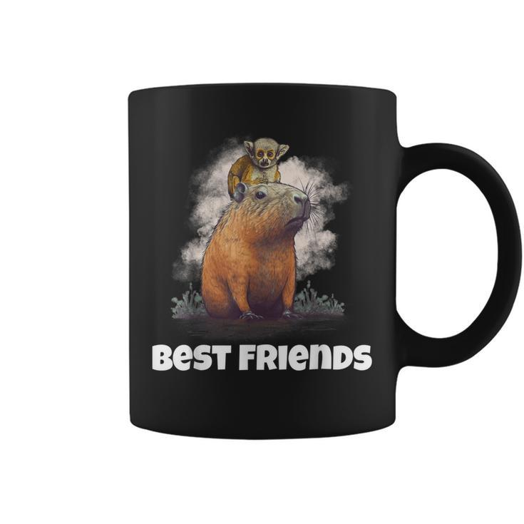 Capybara And Monkey Friends  Coffee Mug