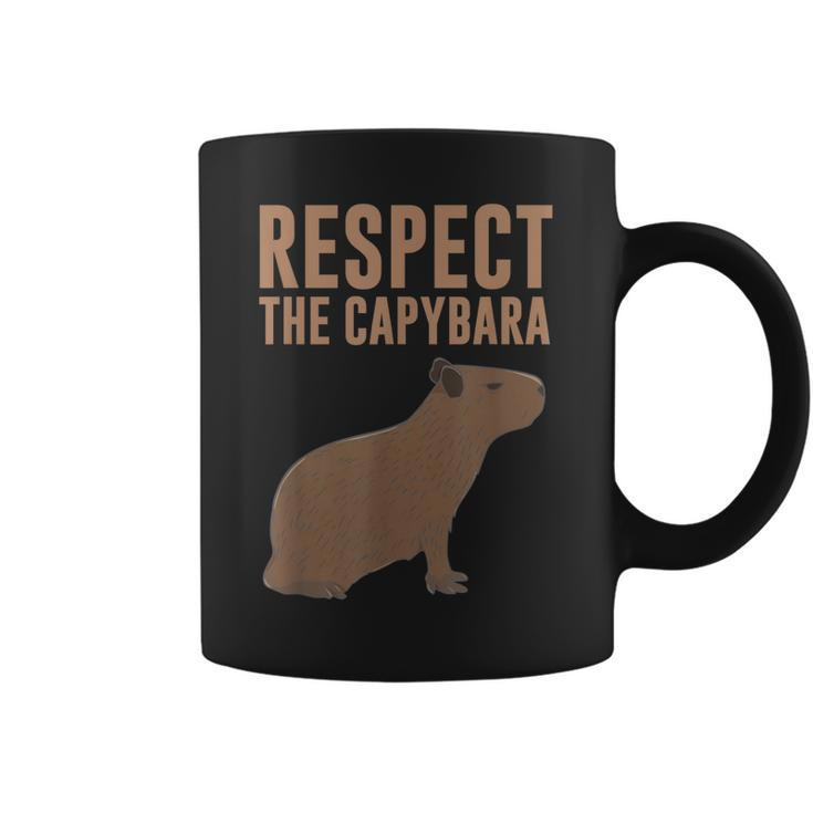 Capybara Gifts Respect The Capybara Cute Animal  Coffee Mug