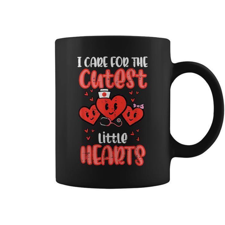 Care For Cutest Little Hearts Nurse Valentines Day Nursing  Coffee Mug
