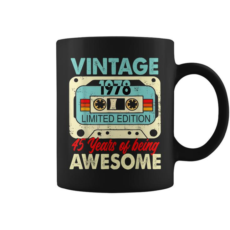 Cassette Vintage 1978 45 Years Of Being Awesome  Coffee Mug