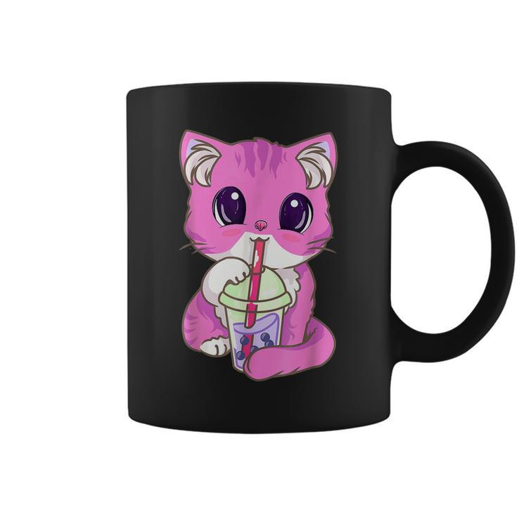 Cat Boba Tea Bubble Tea Anime Kawaii Neko Gifts Girls Ns  V2 Coffee Mug