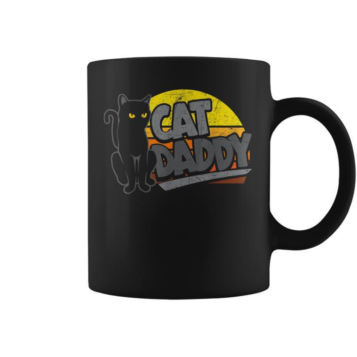 Cat Daddy Vintage Sunset Retro Distressed Fathers Day  Coffee Mug