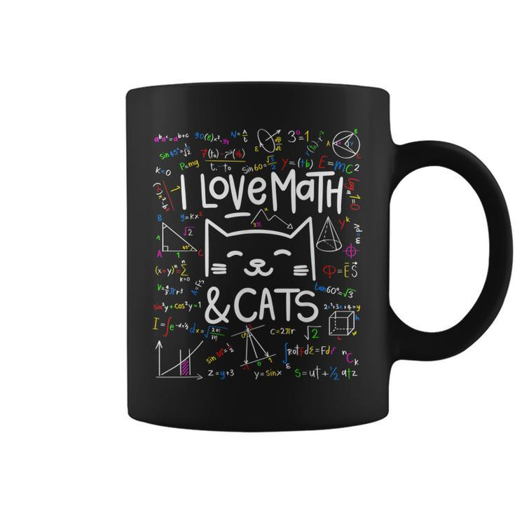 Cat Lover  I Love Math And Cats  Math Lover  Coffee Mug
