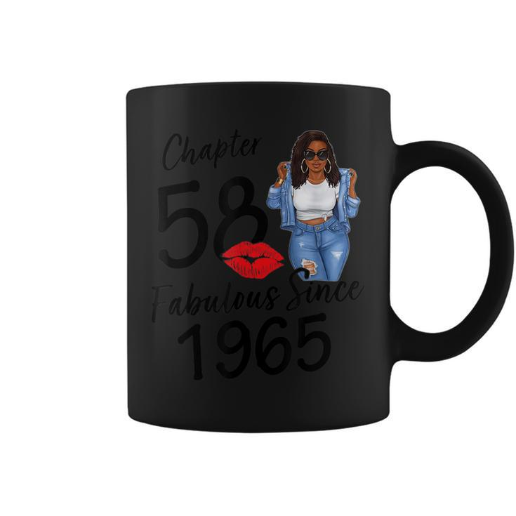 Chapter 58 Fabulous Since 1965 Black Girl Birthday Queen  Coffee Mug