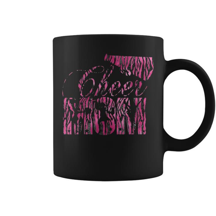 Cheer Mom  Cheerleader Daughter Pink Black Tiger Coffee Mug