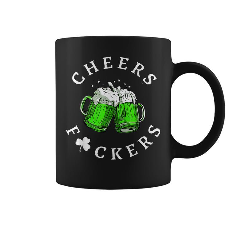 Cheers Fckers St Patricks Day Men Women Beer Drinking Funny  Coffee Mug
