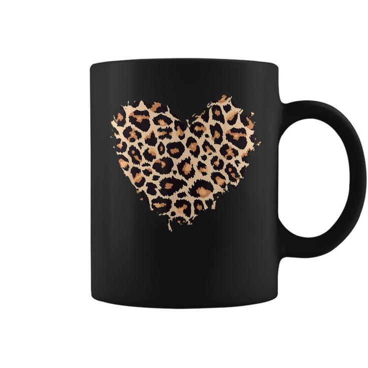 Cheetah Leopard Heart Girls Animal Print  Coffee Mug