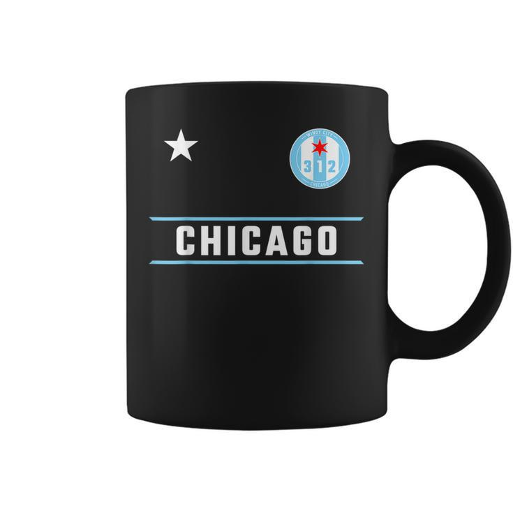 Chicago Windy City Designer Badge With Iconic 312 Area Code  Coffee Mug