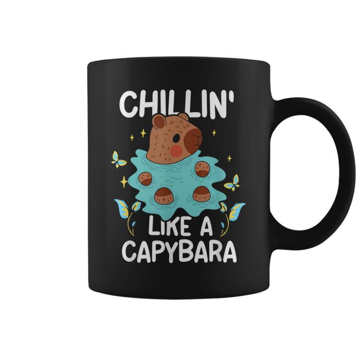 Chillin Like A Capybara Animal Capybaras Lover Rodent  Coffee Mug