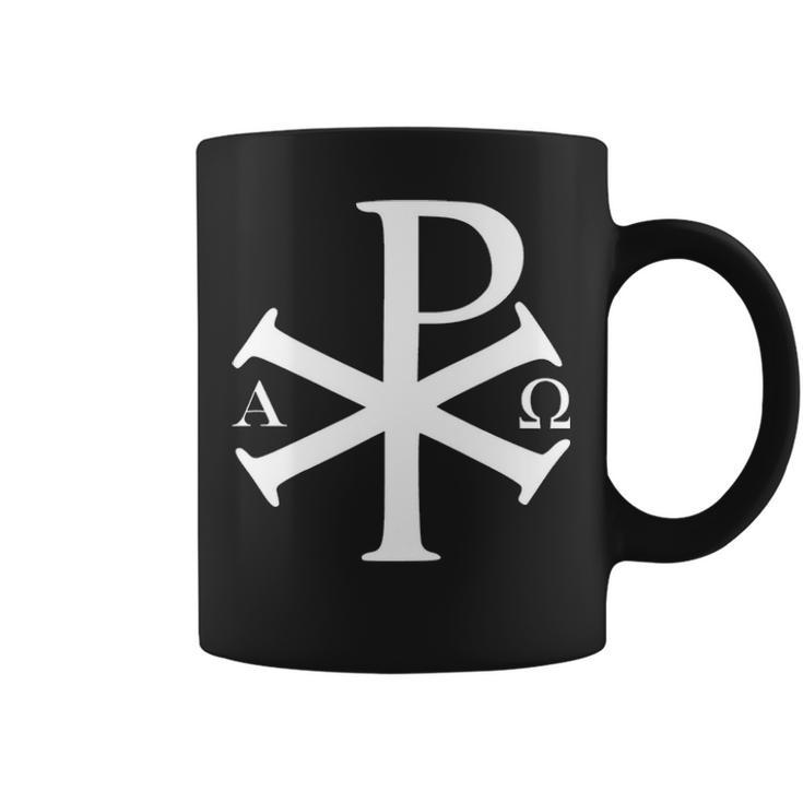Christian History Alpha Omega Chi Rho Byzantine Christianity Coffee Mug