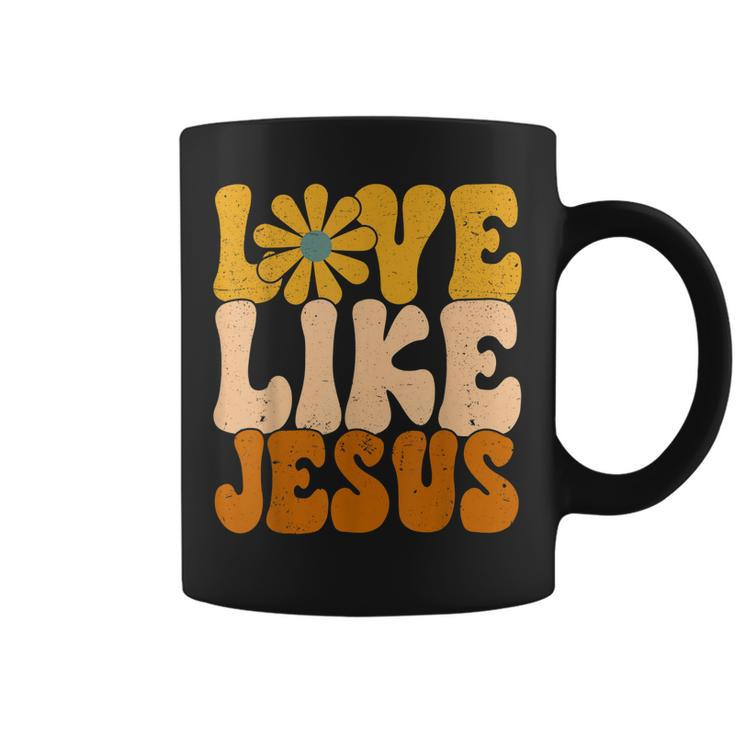 Christian Retro Love Like Jesus Religious Faith God 70S  Coffee Mug