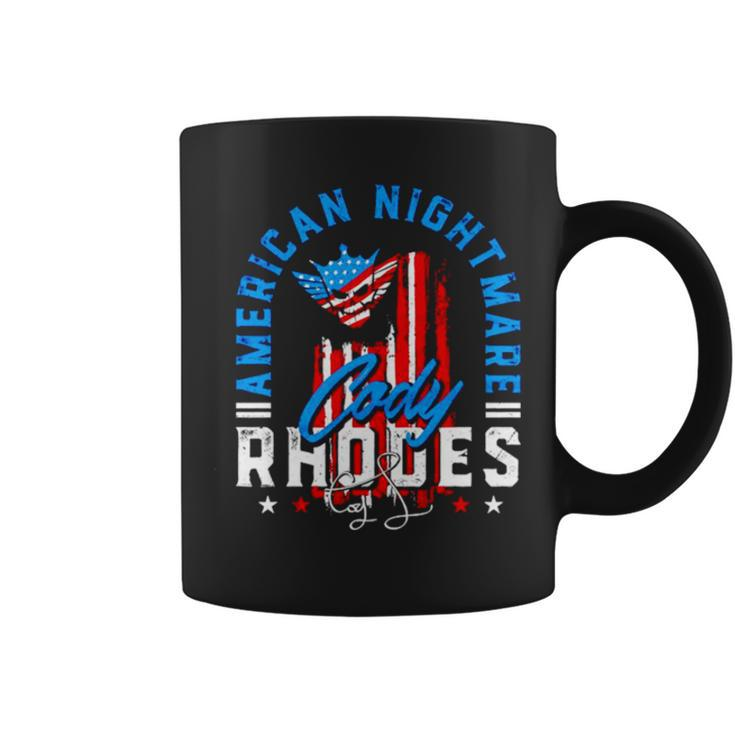 Cody Rhodes American Nightmare Usa Flag Signature Coffee Mug