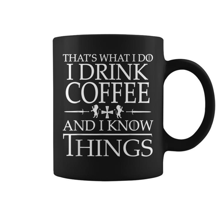 Coffee Lovers Know Things  V2 Coffee Mug