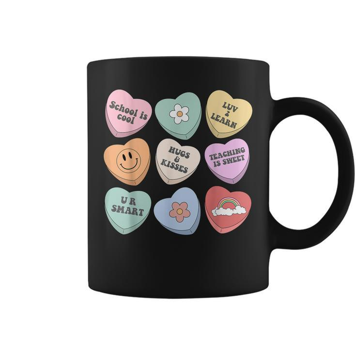 Conversation Hearts Groovy Valentines Day Cute Teacher  Coffee Mug