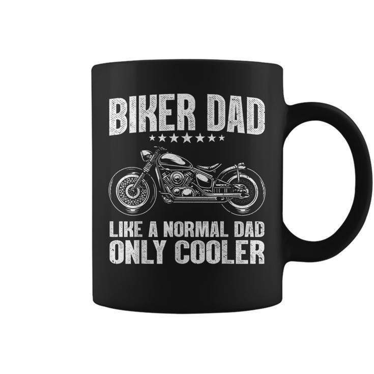 Cool Biker Design For Dad Men Motorcycling Motorcycle Biker  Coffee Mug