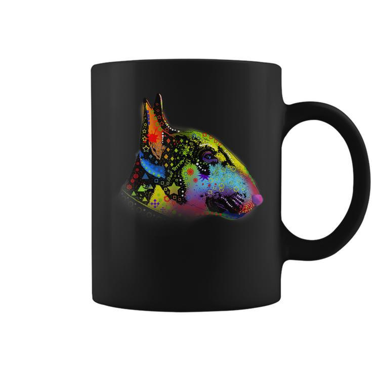Cool Bull Terrier Hippie Style Coffee Mug