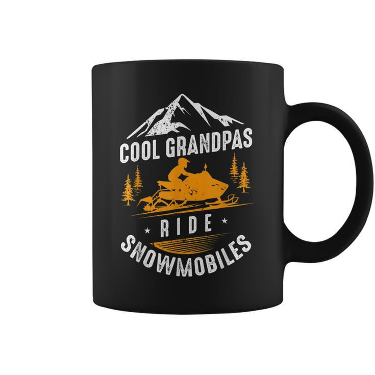 Cool Grandpas Ride Snowmobiles Snowmobile Dad Grandpa Gift Coffee Mug