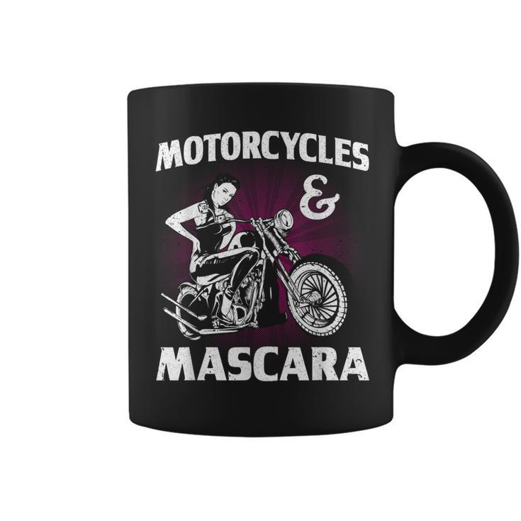 Cool Motorcycles And Mascara For Women Girls Makeup Bikers Coffee Mug