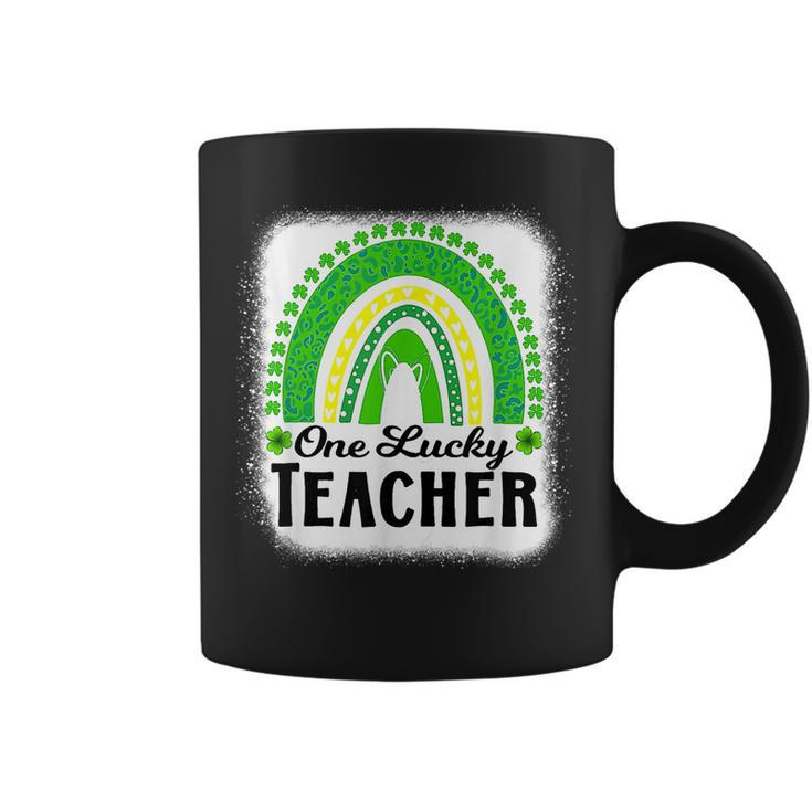 Cool One Lucky Teacher Rainbow St Patricks Day  Coffee Mug