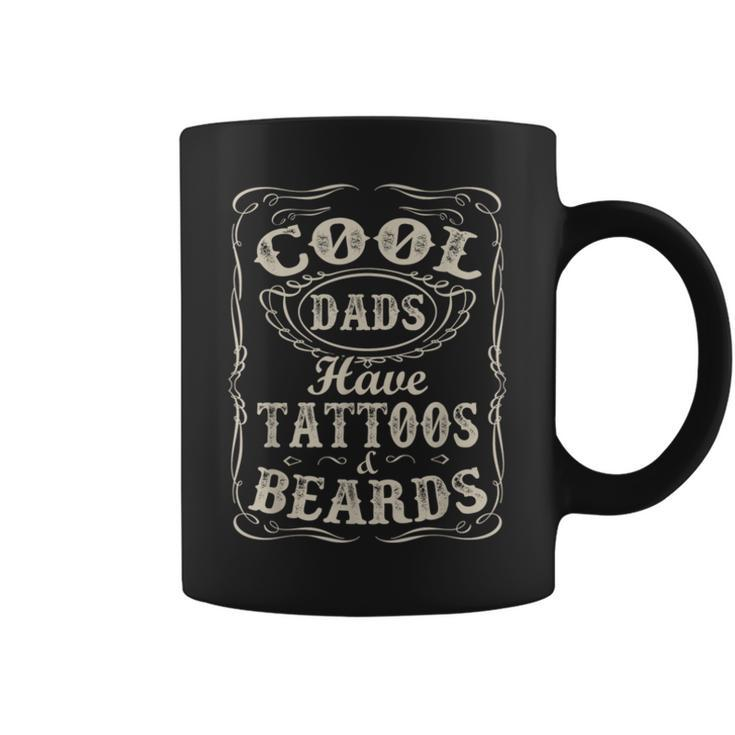 Cool Vintage Dads Have Tattoos And Beards Awesome Dads Coffee Mug