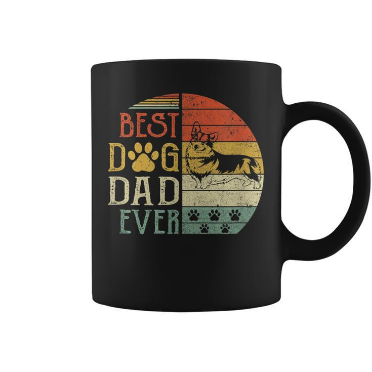 Corgi Best Dog Dad Ever Vintage Fathers Day Retro  Coffee Mug