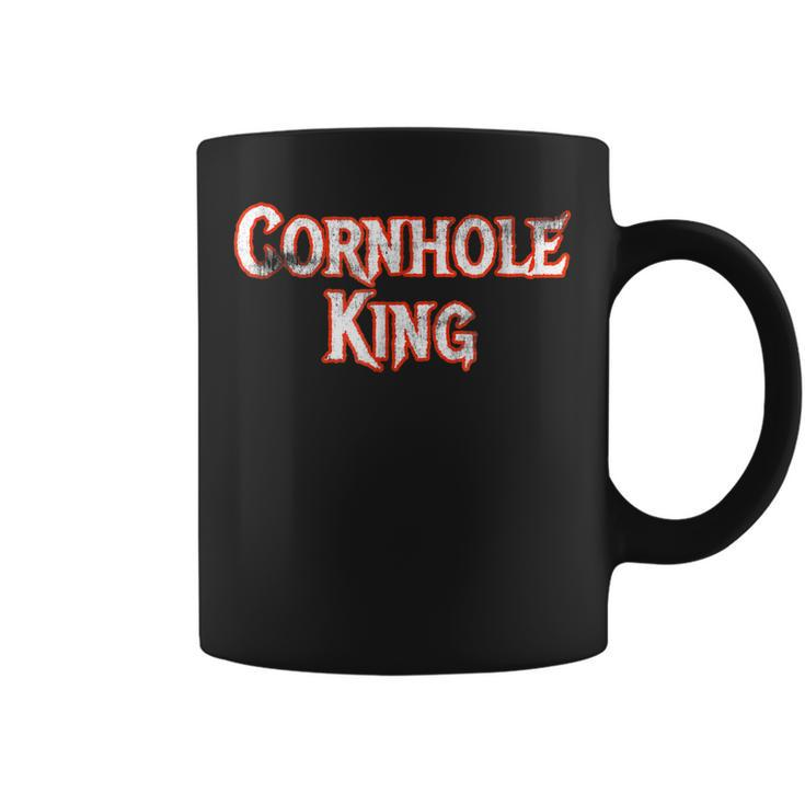 Cornhole King Funny Dad Fathers Best  Bar Beer Toss Coffee Mug