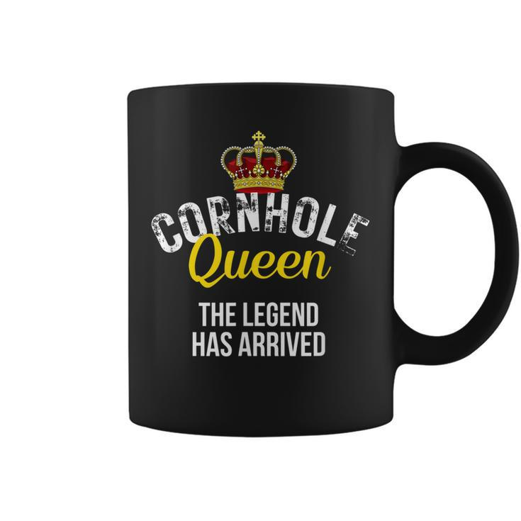 Cornhole Queen The Legend Has Arrived  Cornhole Queen Coffee Mug