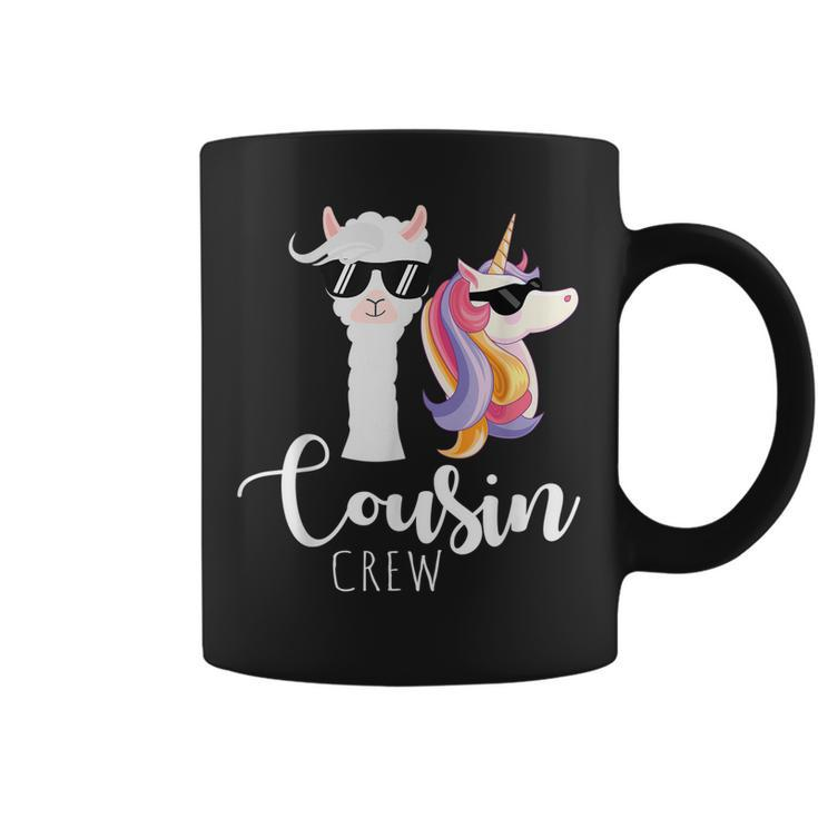 Cousin Crew Gift Llama Unicorn  Funny Birthday Coffee Mug