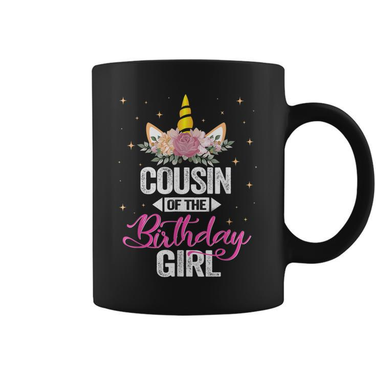 Cousin Of The Birthday Girl Father Gift Unicorn Birthday Coffee Mug