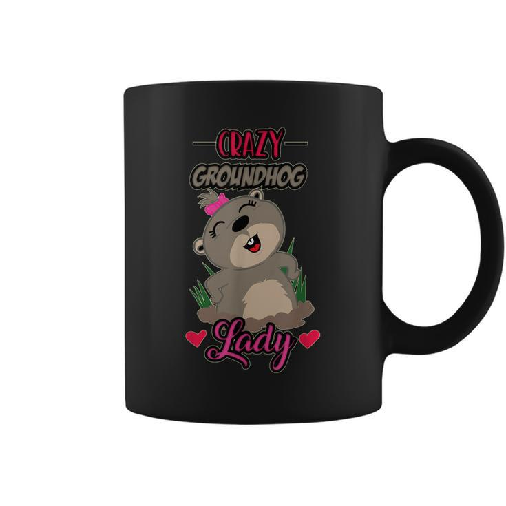 Crazy Groundhog Lady Funny Ground Hog Day Folklore Gift Coffee Mug