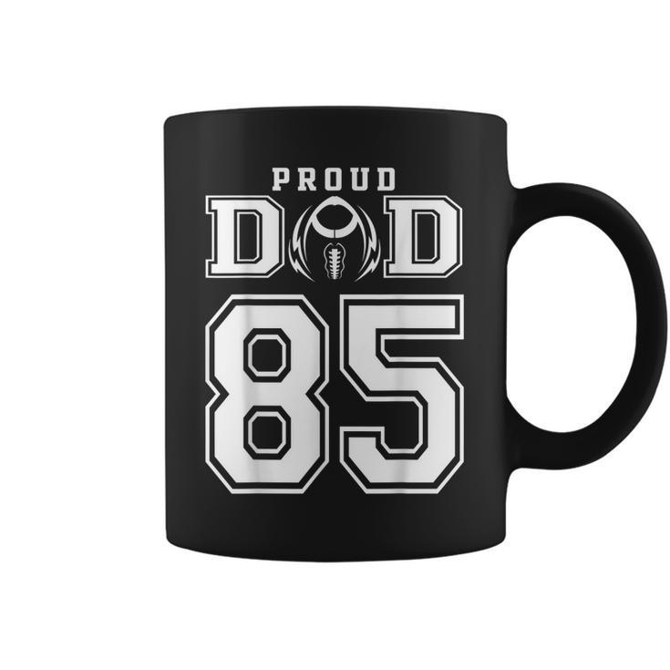Custom Proud Football Dad Number 85 Personalized For Men Coffee Mug
