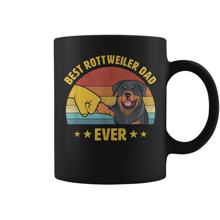 Cute Best Rottweiler Dad Ever Proud Vintage Rottie Father  Coffee Mug
