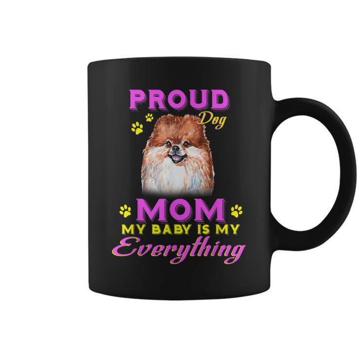 Cute Dogs Proud Dog Pomeranian Mom  Coffee Mug