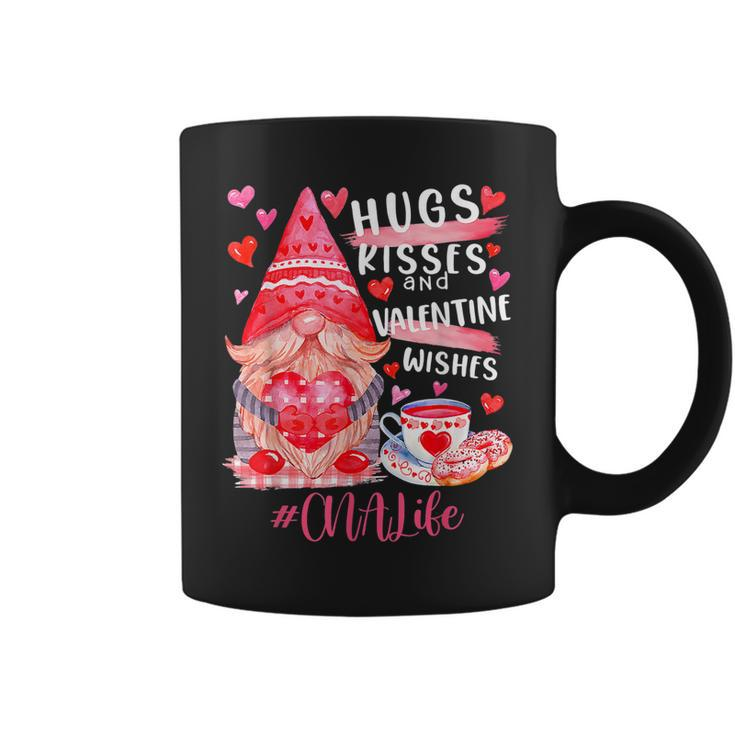 Cute Gnome Cna Life Nurse Hugs Kisses Valentines Day V2 Coffee Mug