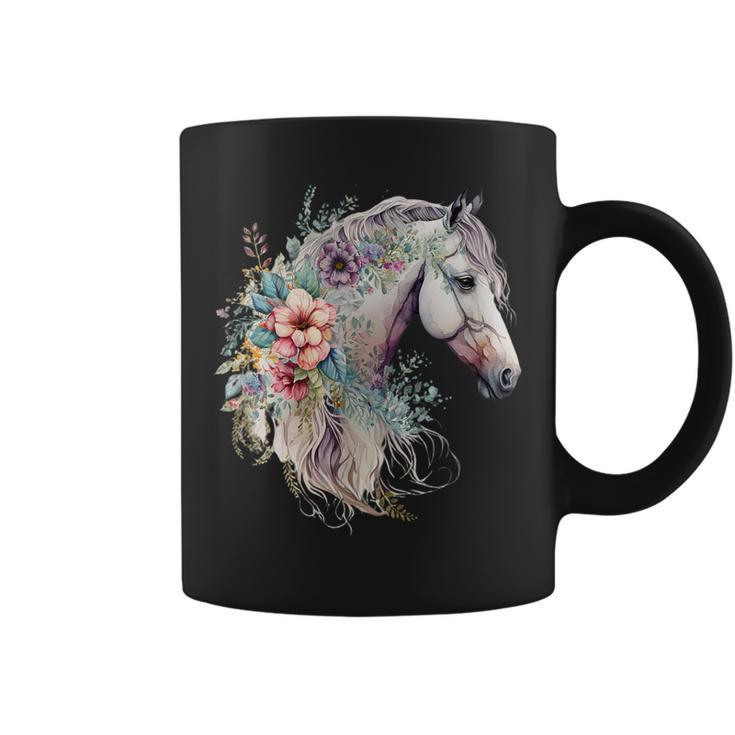 Cute Horse Women Boho Girl Horse Riding Cowgirl Rodeo  Coffee Mug