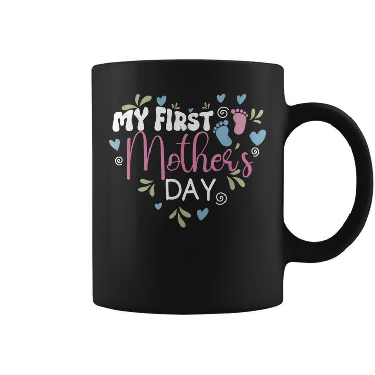 Cute Mommy Pregnancy Announcement My First Mothers Day  Coffee Mug