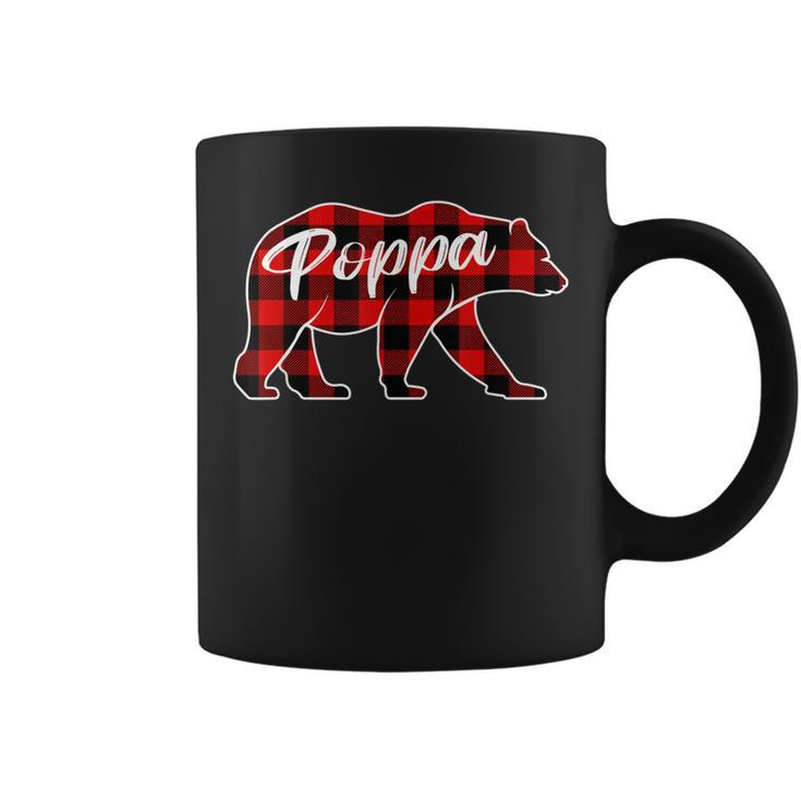 Cute Poppa Bear Red Plaid Christmas Pajama Family Gift Coffee Mug