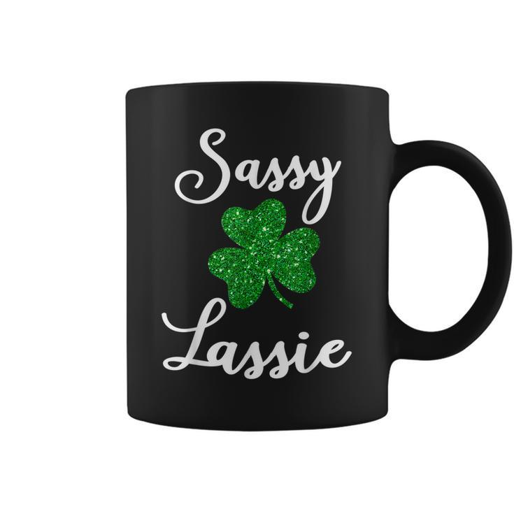 Cute Sassy Lassie Shirt Irish Shamrock Funny St Patricks Day  Coffee Mug
