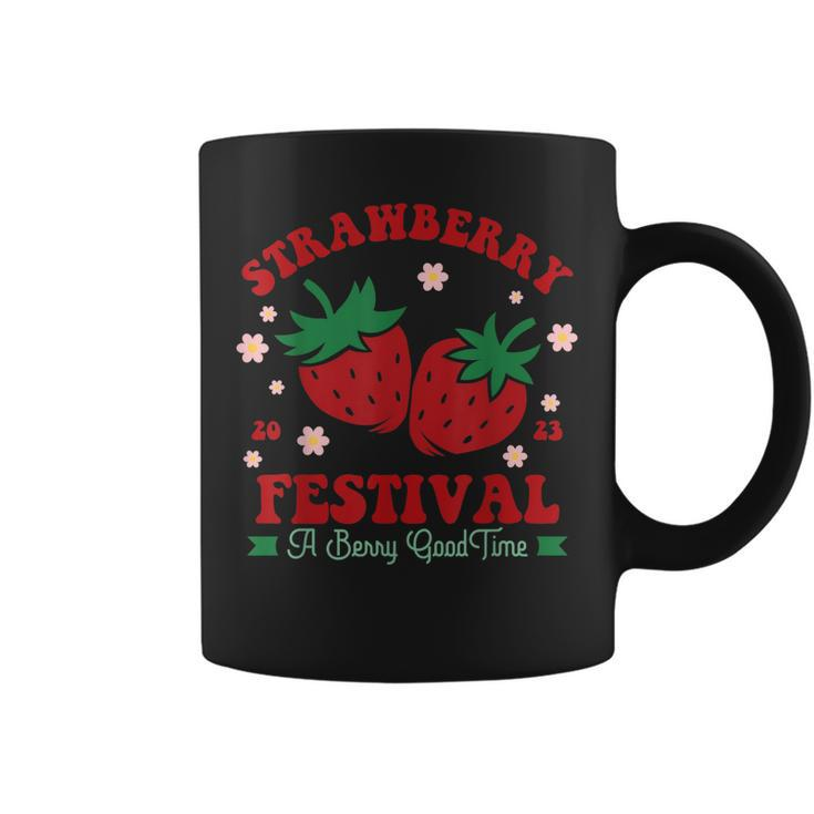 Cute Strawberry Festival Fruit Lovers Retro Vintage  Coffee Mug