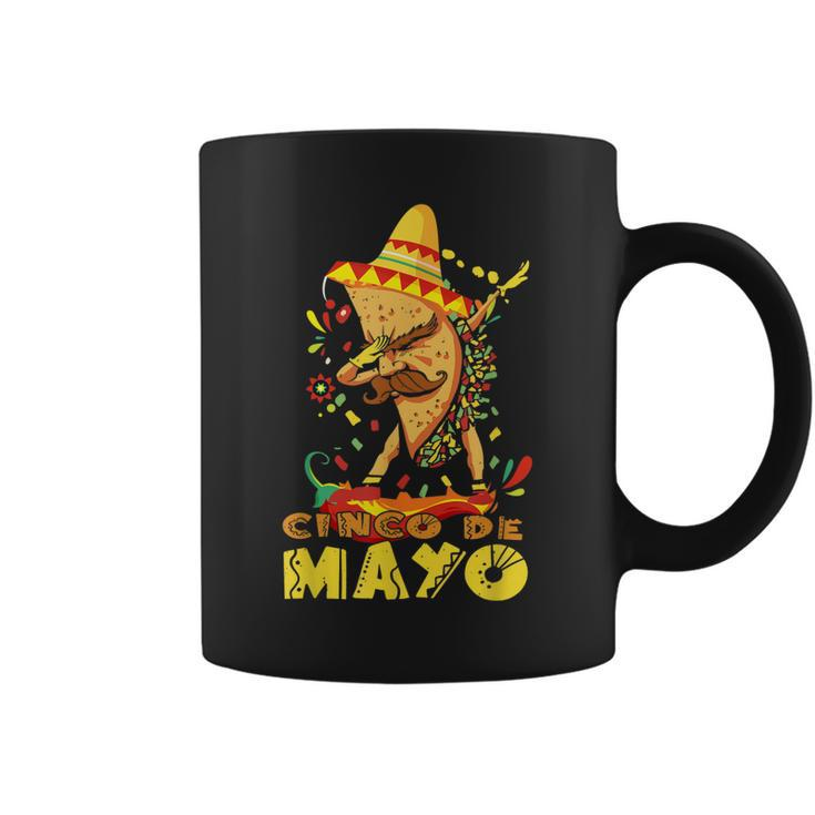 Dabbing Mexican Poncho Cinco De Mayo Taco Sombrero Funny Dab  Coffee Mug