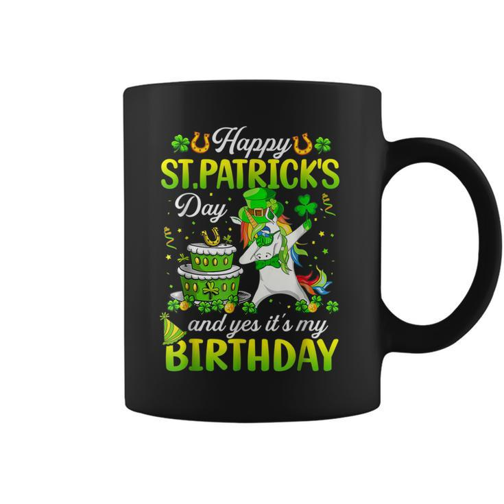 Dabbing Unicorn Happy St Patricks Day And My Birthday  Coffee Mug