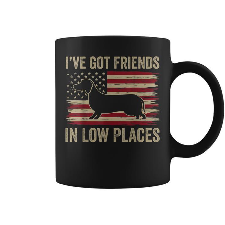 Dachshund Ive Got Friends In Low Places Wiener Dog Vintage Coffee Mug